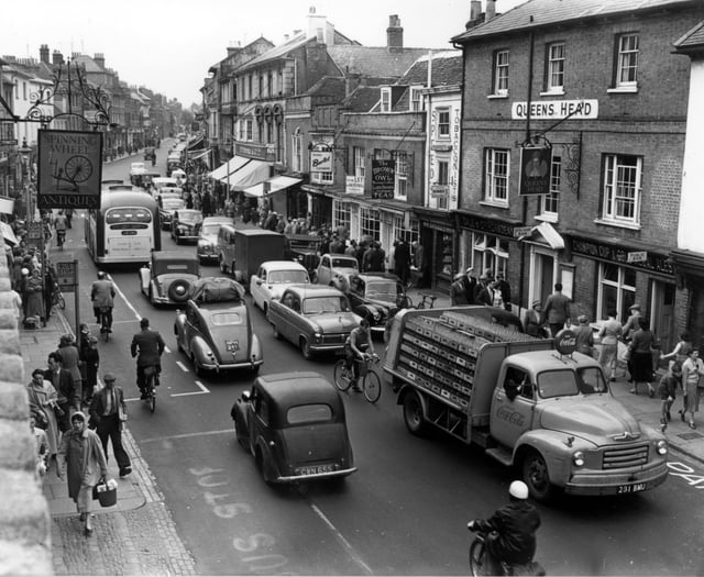 From the Archive: Photo shows Farnham was gridlocked in the 1950s too!