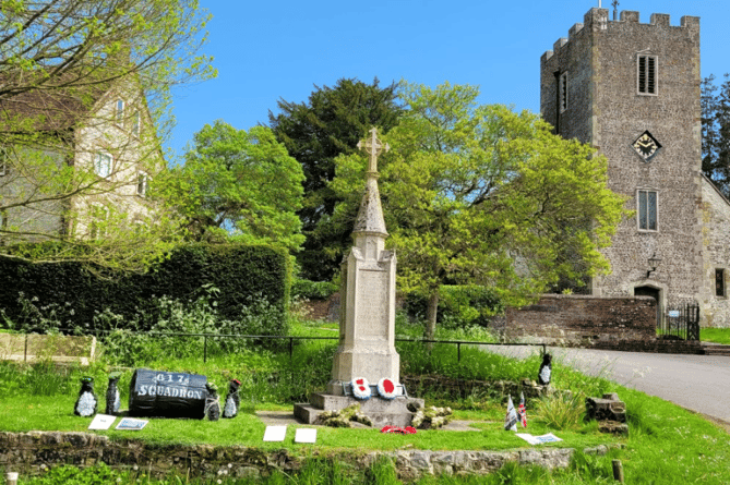 The 80th anniversary of the Dambusters raid has been marked with a special display at the Buriton war memorial