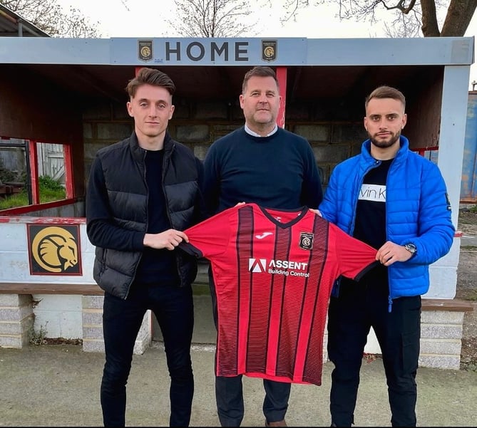 Mark Summerhill (centre) spent six years with Petersfield Town’s first team