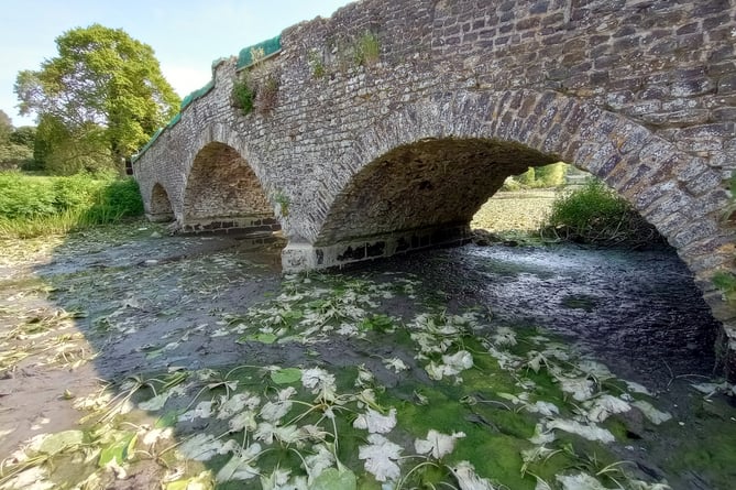 The bridge connecting Waverley Abbey House to the Waverley Abbey ruins