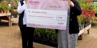 Squire’s Garden Centres donates carrier bag charge to Greenfingers