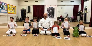 Alton karate students all pass first belt test