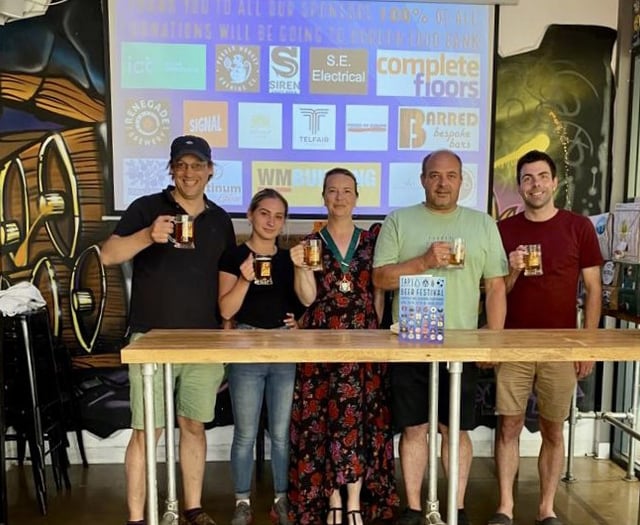 Bordon foodbank gets £3,000 from Tap at The Shed beer & cider festival