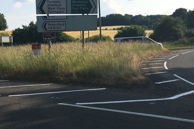 A31/A32 Chawton roundabout, June 22nd 2023.