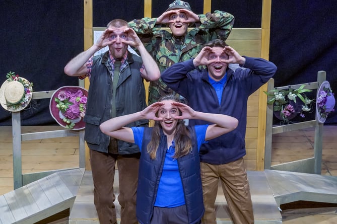 From left: Eddie Ahrens, Hannah Baker, Rachel Hammond and Harvey Badger in Twitchers, June 2023. 
