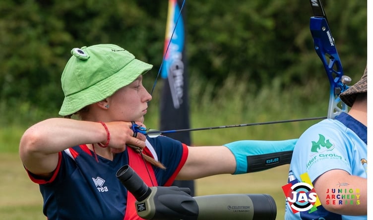 Holly Linfield at the Junior Archery Series