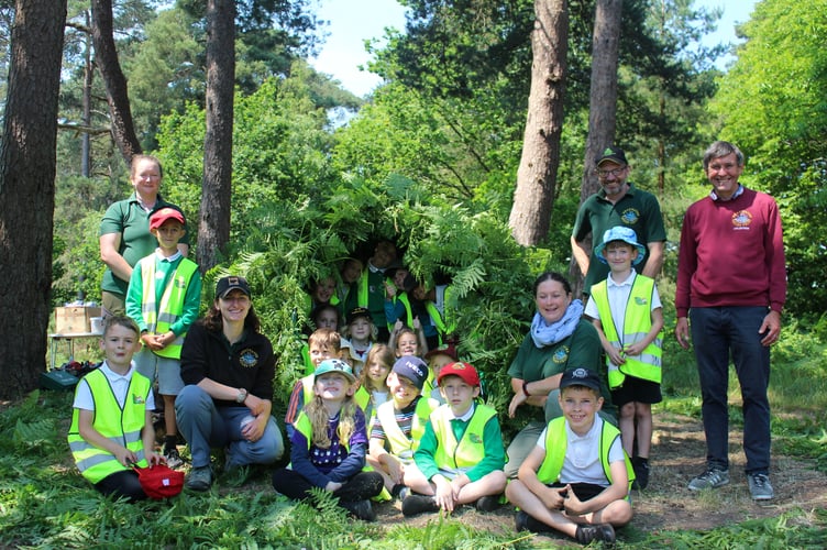 Year 3 children from Woodlea School attend the old tradition of the Blessing of the Bower in Whitehill
