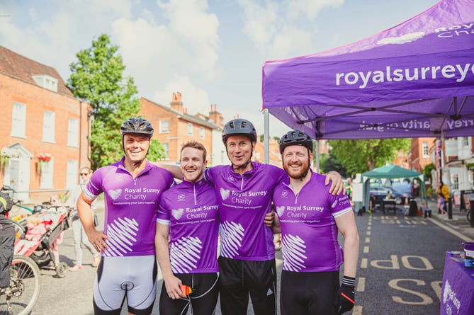 MP Jeremy Hunt with the Royal Surrey team at the Farnham Charity Bike Ride