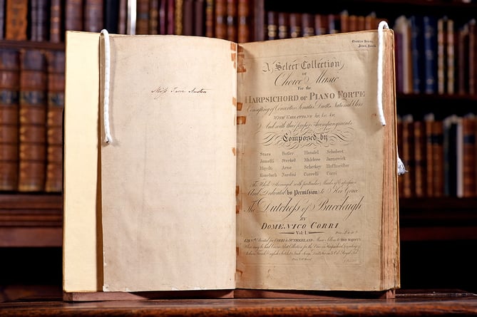 Pictured:  The music book in the library of Chawton House, displaying Jane Austen's signature on the inside page.



Jane Austen's Music book has been discovered after it was missing for 40 years


Â© Simon Czapp/Solent News & Photo Agency
UK +44 (0) 2380 458800
