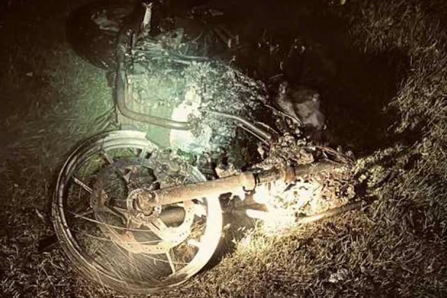 Motorbike set on fire at Jubilee Park in Bordon