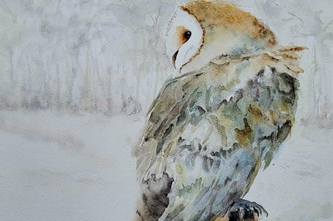 Owl on a Post by Jeannie Pakenham.