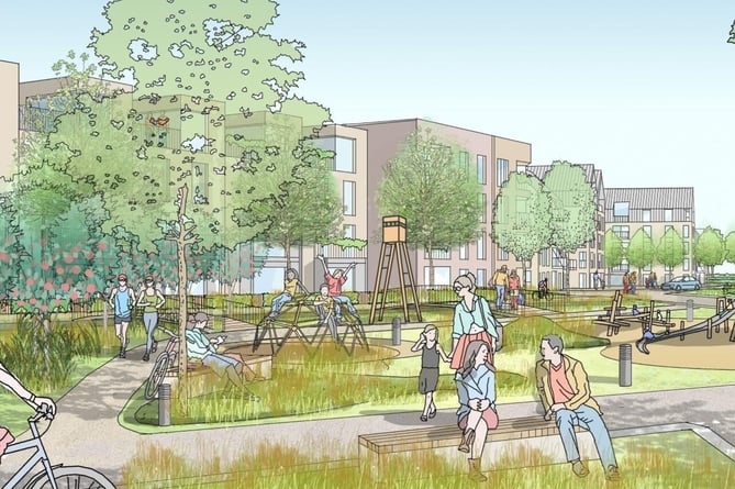 The Weyside Urban Village proposes 1,500 new homes, retail and other community facilities alongside the River Wey in Guildford – but has been hit by costly delays and ‘scope creep’ according to officers
