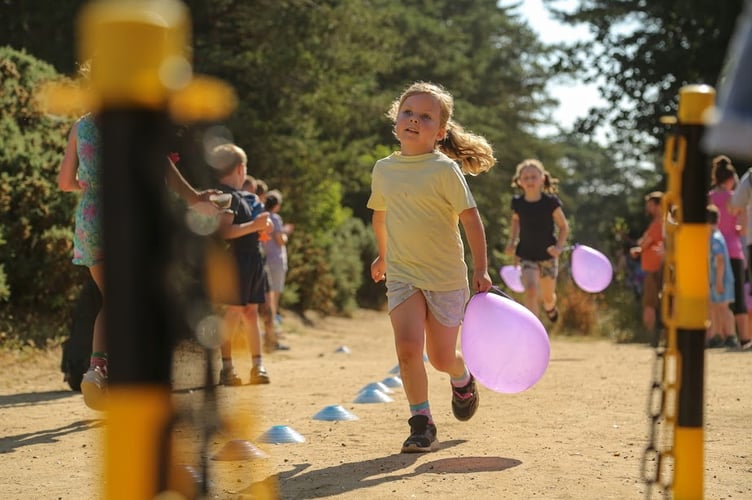 Action from the junior parkrun