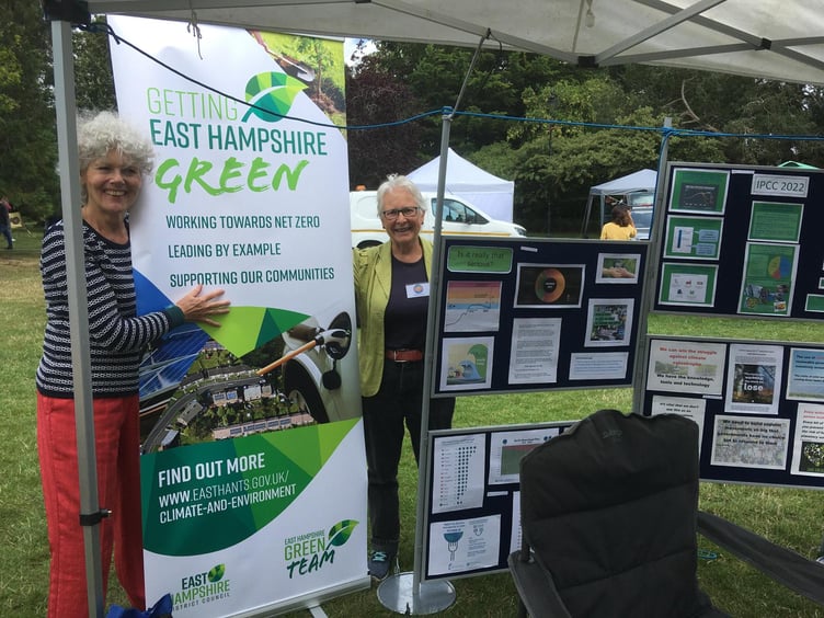 Jenny Griffiths and Eleanor Hill of ACAN at the Eco Fair which took place in Alton Public Gardens on July 16th 2023.