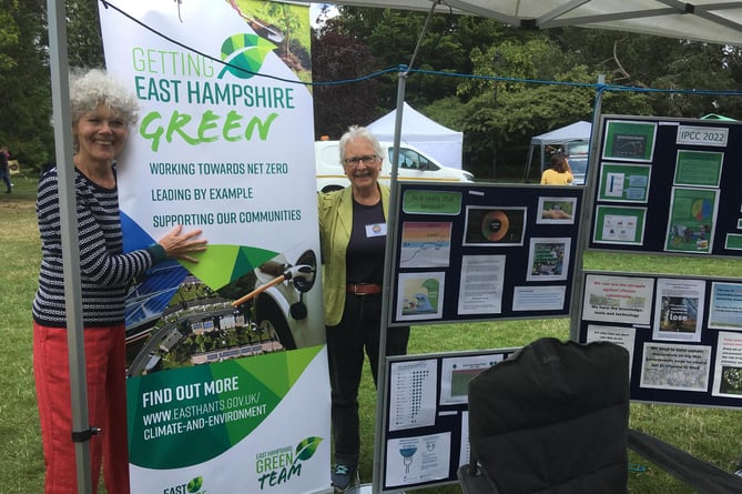 Jenny Griffiths and Eleanor Hill of ACAN at the Eco Fair which took place in Alton Public Gardens on July 16th 2023.
