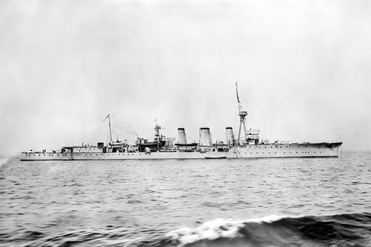 HMS Caroline, the last surviving warship from the battle of Jutland and now a tourist attraction at Belfast dockyards