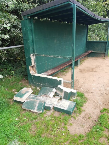 Dugout damage