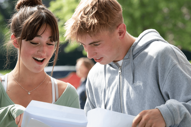GCSE results day at Churcher's College in Petersfield