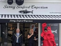 Town mayor reeled in to open new Farnham fishmonger