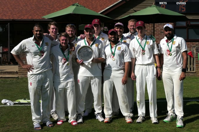 Headley Cricket Club are all smiles with the Committee Plate