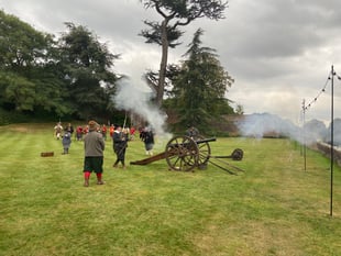 Video: Cannon fire rings out across Farnham as castle hosts open day