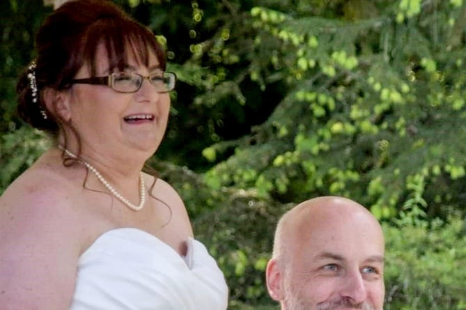 Jane Lightfoot  with husband Matthew at their wedding in 2021.  Release date â September 12, 2023.  See SWNS story SWMRear.  A woman who spent months being treated for a suspected ear infection discovered it was actually a brain tumour.  Jane Lightfoot, 47, took several courses of antibiotics after visiting different GPs but her hearing problems didn't improve.  She asked to see an ear specialist who referred her tests which eventually uncovered a vestibular schwannoma.  It is a non-cancerous tumour on the balance nerve and auditory nerve.  She endured years of hearing tests and MRI scans and then a one-off intensive session of radiotherapy when the tumour grew larger.   The mum-of-one still suffers headaches, dizziness, fatigue, mood swings and shooting pains through her head and behind her right ear.   But she says she considers herself lucky. 
 