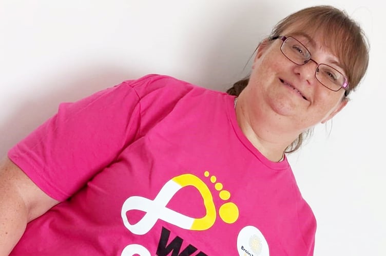 Jane Lightfoot.  Release date â September 12, 2023.  See SWNS story SWMRear.  A woman who spent months being treated for a suspected ear infection discovered it was actually a brain tumour.  Jane Lightfoot, 47, took several courses of antibiotics after visiting different GPs but her hearing problems didn't improve.  She asked to see an ear specialist who referred her tests which eventually uncovered a vestibular schwannoma.  It is a non-cancerous tumour on the balance nerve and auditory nerve.  She endured years of hearing tests and MRI scans and then a one-off intensive session of radiotherapy when the tumour grew larger.   The mum-of-one still suffers headaches, dizziness, fatigue, mood swings and shooting pains through her head and behind her right ear.   But she says she considers herself lucky.