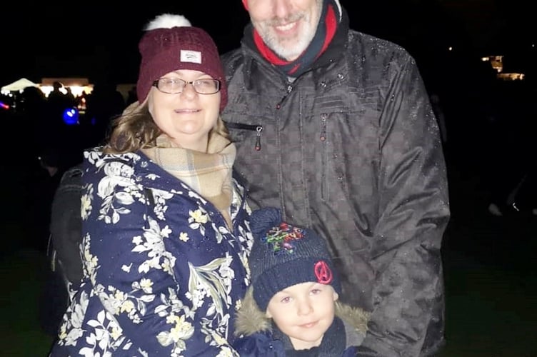 Jane Lightfoot  with husband Matthew and son Charlie.  Release date â September 12, 2023.  See SWNS story SWMRear.  A woman who spent months being treated for a suspected ear infection discovered it was actually a brain tumour.  Jane Lightfoot, 47, took several courses of antibiotics after visiting different GPs but her hearing problems didn't improve.  She asked to see an ear specialist who referred her tests which eventually uncovered a vestibular schwannoma.  It is a non-cancerous tumour on the balance nerve and auditory nerve.  She endured years of hearing tests and MRI scans and then a one-off intensive session of radiotherapy when the tumour grew larger.   The mum-of-one still suffers headaches, dizziness, fatigue, mood swings and shooting pains through her head and behind her right ear.   But she says she considers herself lucky.