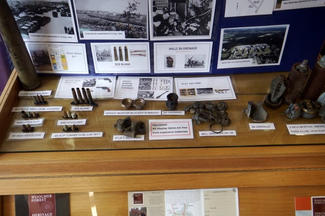 The Woolmer Forest Heritage Society display at Bordon Library