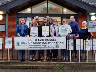 Chawton Park Farm anti-houses petition given to East Hampshire council