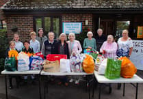 Harvest haul by Highfield and Bookham pupils for Liphook Day Centre just soup-er