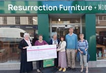 Resurrection Furniture gives £1,000 to the Pink Place Alton