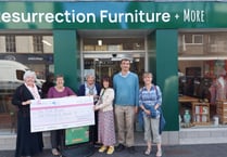 Resurrection Furniture gives £1,000 to the Pink Place Alton