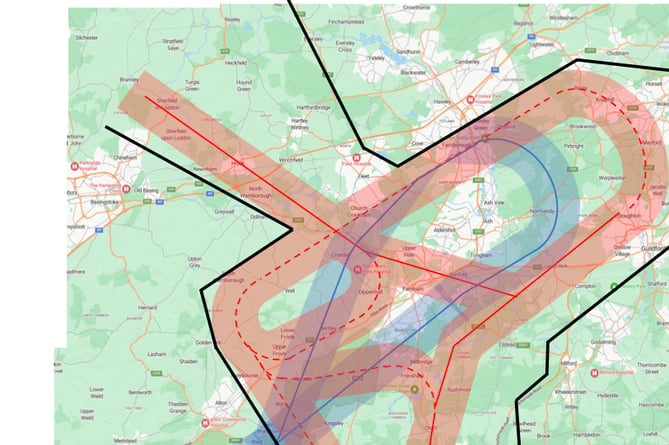New, defined flight tracks for incoming and outgoing Farnborough Airport flights were implemented in 2019 – and have been blamed for a huge increase in over-flights for some rural areas and villages