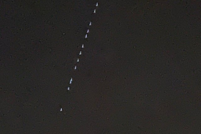 Mystery lights: Elon Musk's Starlink shines above Surrey and Hampshire