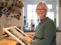 Jane Browne art inspired by Esso pipeline at Farnham Pottery