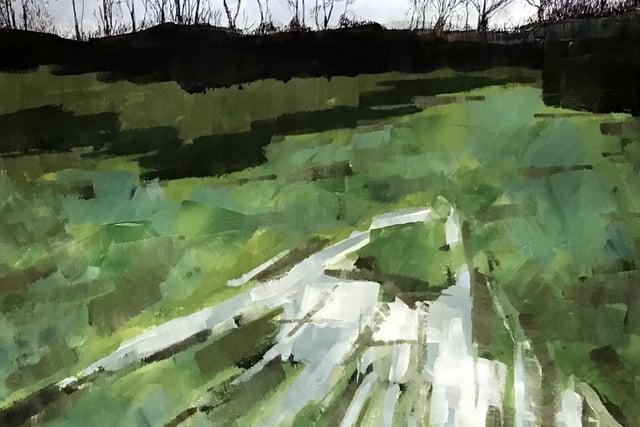 Landscapes on walk to London inspired paintings on show in Petersfield