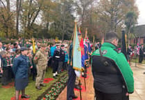 Watch: Hundreds attend Farnham's Remembrance service in Gostrey Meadow
