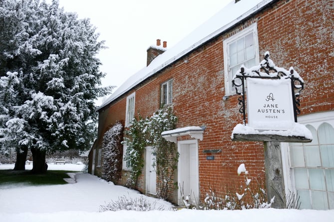Jane Austen's House in the snow