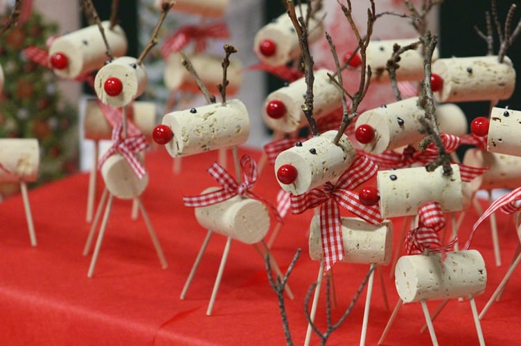 Cork reindeer.