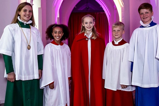 Farnham's 'fantastic' Freddie Simpson pictured far right with his fellow Junior Young Chorister of the Year 2023 semi-finalists