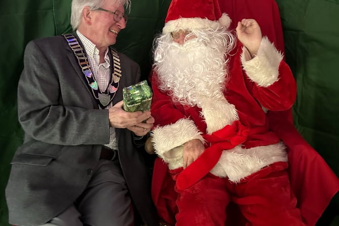 Naughty or nice? Haslemere mayor visits Santa