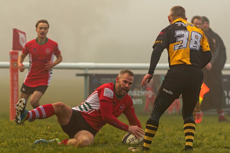 Jay Bremner scores his first try