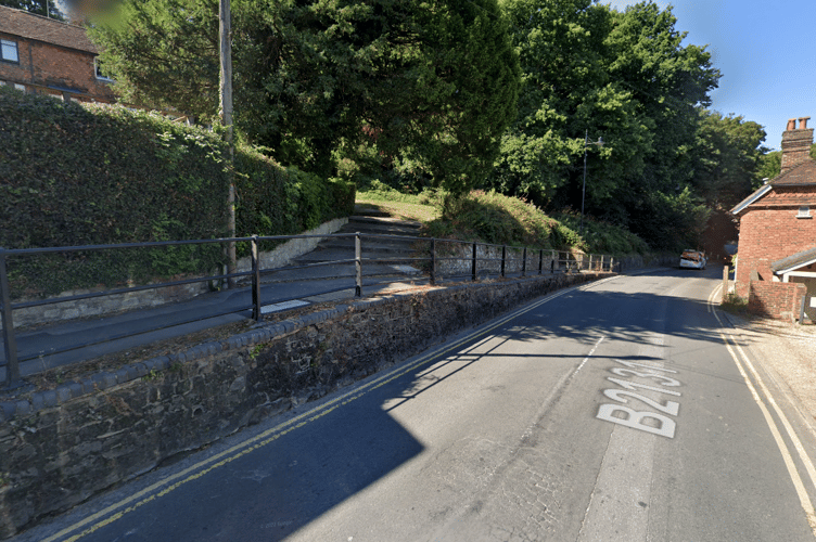 Haslemere Town Council has erected a new handrail on the 'Giants' Steps' between Lower Street andSandrock Common
