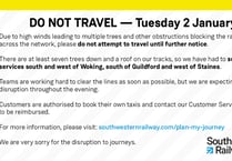 Storm Henk: 'Extreme' disruption on South Western Railway network