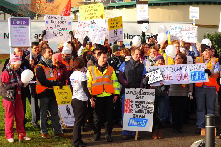 Junior doctors on the picket line