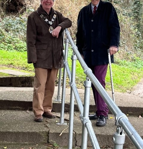 Haslemere mayor Jerome Davidson and Robert Serman