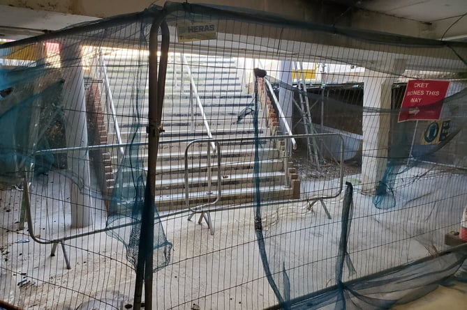 The new staircase at Sainsbury's in South Street, Farnham – ongoing, 15 months and counting