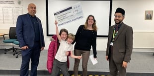 Whitehill & Bordon Walk for Peace cash given to good causes