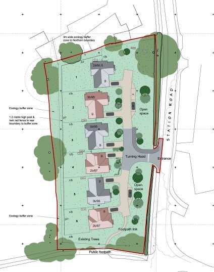 Briarsgate Homes bungalows plan, Station Road, Bentworth.